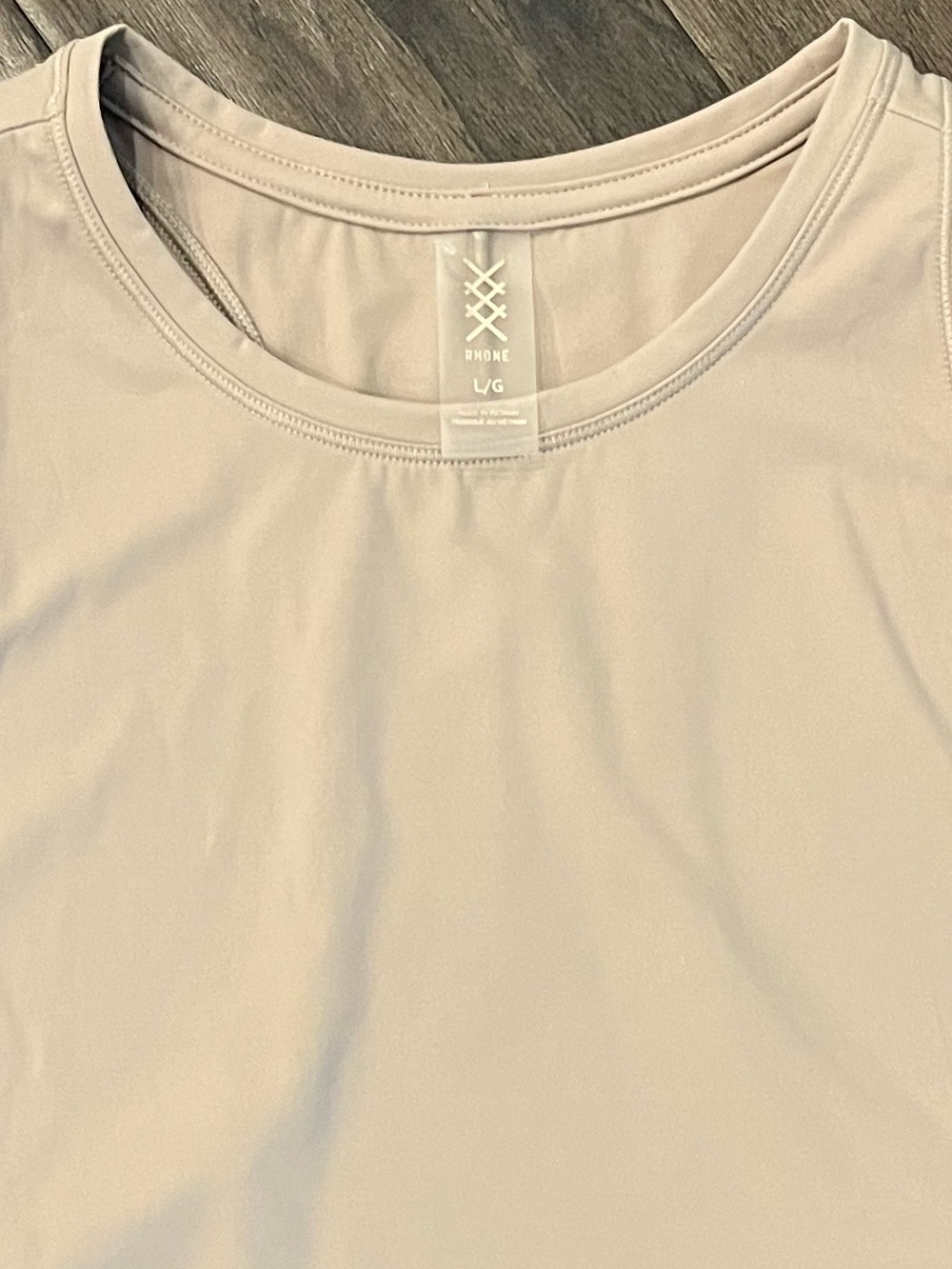 RHONE Serene Fitted Tank | Taupe | Size Large - Picture 2 of 8